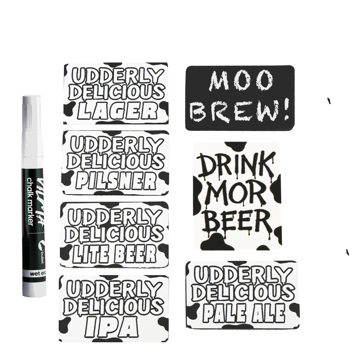 Udderly Loco- BadAss Tap Handle! Drink Mor Beer Edition.