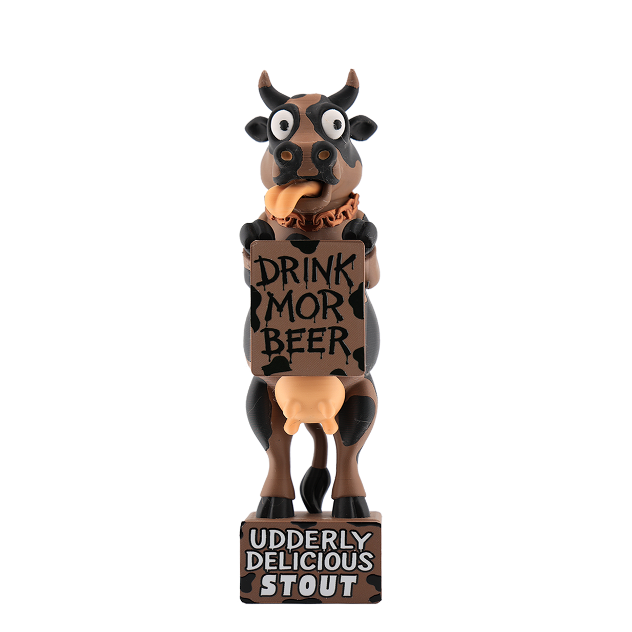 Udderly Loco- BadAss Tap Handle! Drink Mor Beer Edition.